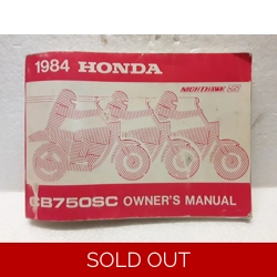 1984 Honda CB750SC Nighthawk Owner's Manual