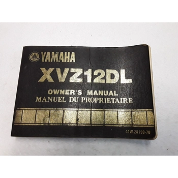 1983 Yamaha XVZ12DL Owner's Manual English French 41W-28199-70