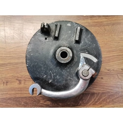 1974-76 Kawasaki KX125 Front Drum Brake Plate with Shoes 41035-077-21