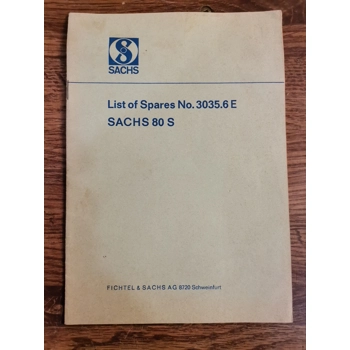 Sachs 80S Engine Transmission Exhaust Parts List