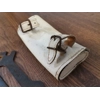 Vintage Leather Saddle Tool Bag with Tools White