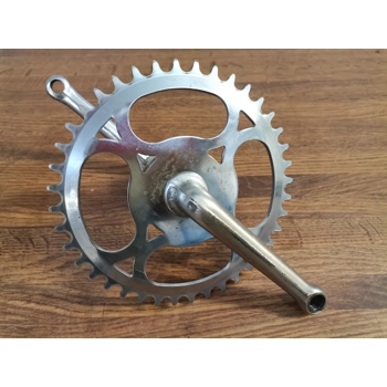 Vintage 1 Piece Crankset for Children's Bicycle 40 Tooth 4-1/2in