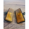 1982-83 Yamaha XS400 Maxim Amber Side Marker Reflectors 11H-85110-01-00 12R-85112-00-00