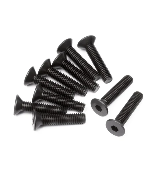 Flat Head Screw M3x14mm (Hex Socket/10Pcs)