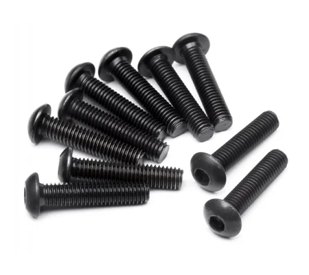 Button Head Screws - M3x14mm (Hex Socket/10pcs)