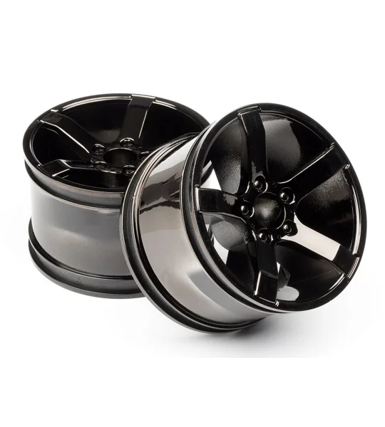 Bullet Spoked Wheels Black Chrome (2)