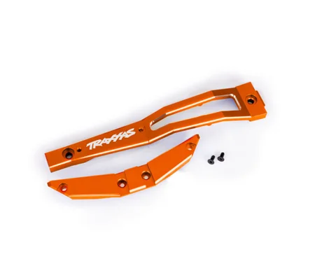 Chassis brace, front, 6061-T6 aluminum (orange-anodized/ 2.5x6mm CCS (with threadlock) (2)