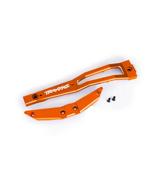 Chassis brace, front, 6061-T6 aluminum (orange-anodized/ 2.5x6mm CCS (with threadlock) (2)