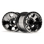 Savage XS Warlock Wheels Black Chrome 2.2in (Pair) Savage XS Warlock Wheels Black Chrome 2.2in (Pair)