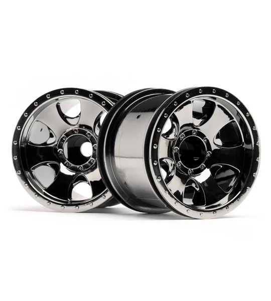 Savage XS Warlock Wheels Black Chrome 2.2in (Pair)