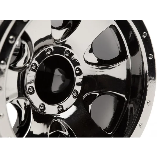 Savage XS Warlock Wheels Black Chrome 2.2in (Pair)