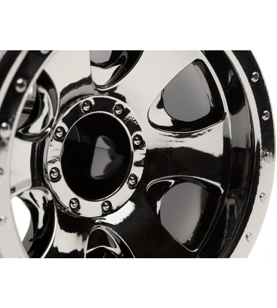 Savage XS Warlock Wheels Black Chrome 2.2in (Pair)