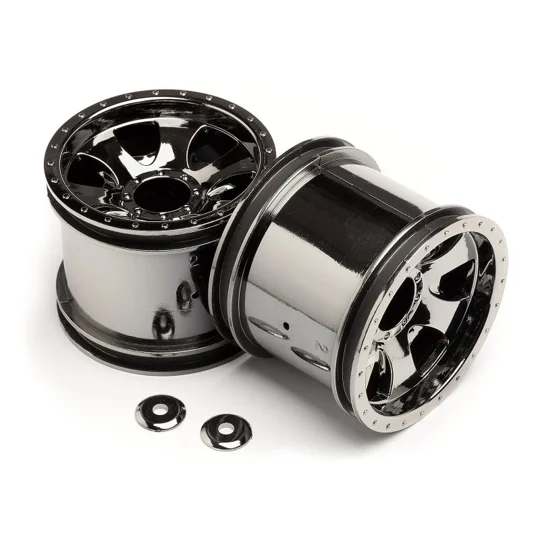 Savage XS Warlock Wheels Black Chrome 2.2in (Pair)