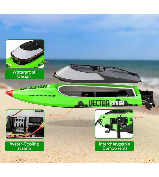Volantex RC Vector SR65B Brushless RC Boat RTR - Green