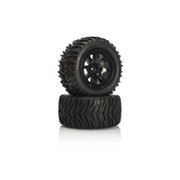 S10 Blast MT - VTEC 1/10 Preglued Tire (2pcs), black rim