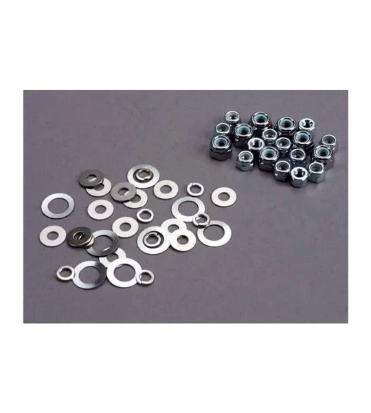 Nut set lock nuts (3mm (11) and 4mm(7)) washer set