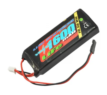 VOLTZ 1600mah 2S 6.6V RX LiFe STRAIGHT BATTERY PACK