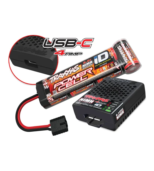 Traxxas 1/10 Stampede Blue X 2WD Brushed HD incl battery & USB-C Charger