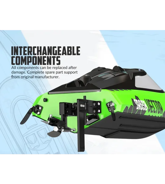 Volantex RC Vector SR65B Brushless RC Boat RTR - Green