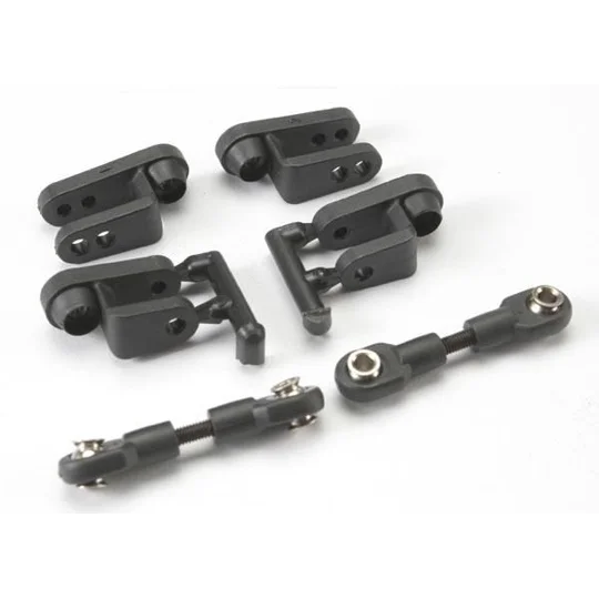 Servo horns, steering, long (2), short (2)/ linkage, steering