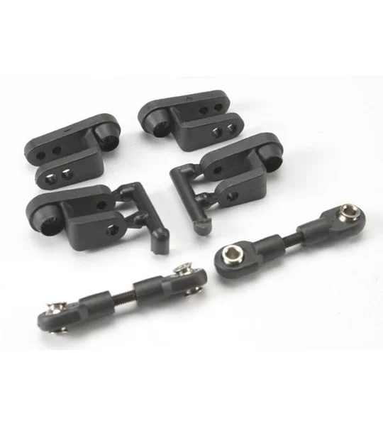 Servo horns, steering, long (2), short (2)/ linkage, steering
