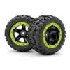 Slyder MT Wheels/Tires Assembled (Black/Green)