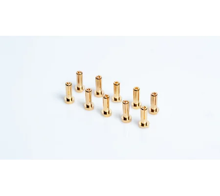 4mm Gold connectors - WorksTeam - 14mm length (10 pcs.)