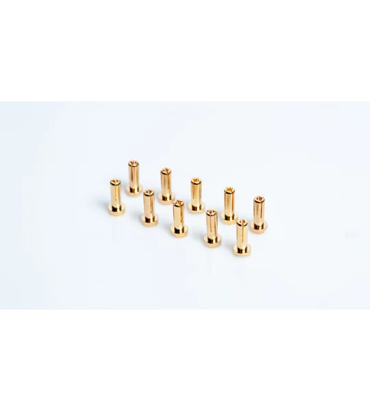 4mm Gold connectors - WorksTeam - 14mm length (10 pcs.)