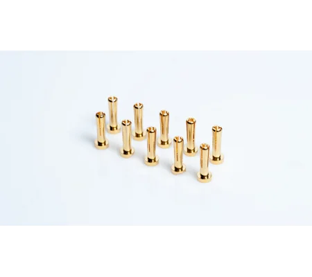 4mm Gold connectors - WorksTeam - 18mm length (10 pcs.)