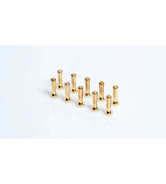 4mm Gold connectors - WorksTeam - 18mm length (10 pcs.)