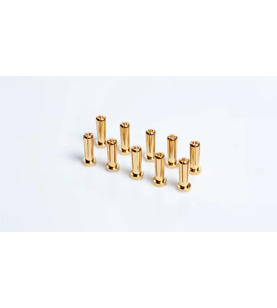 5mm Gold connectors - WorksTeam - 18mm length (10 pcs.)