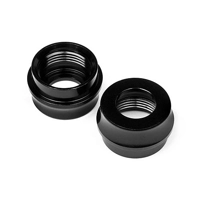 Big Bore Shock Bottom Cap Black D8 (2Pcs)