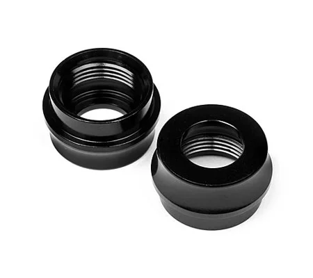 Big Bore Shock Bottom Cap Black D8 (2Pcs)