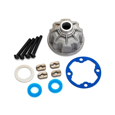 Carrier, differential (aluminum)/ x-ring gaskets (2)/ ring gear gasket/ spacers (4)/ 12.2x18x0.5 MW