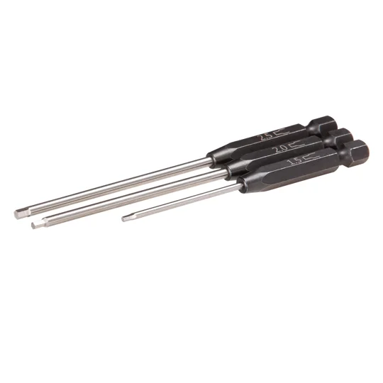 Speed Bit Set, hex driver, 3-piece straight (1.5mm, 2.0mm, 2.5mm)