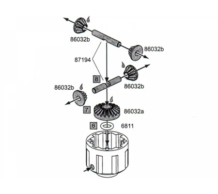4 Bevel Gear Differential Set - Conversion Kit
