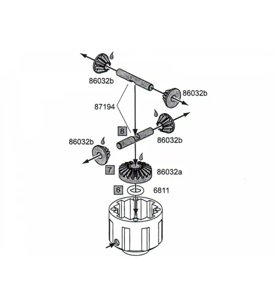 4 Bevel Gear Differential Set - Conversion Kit