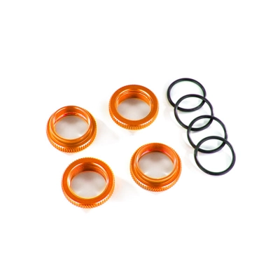 Spring retainer (adjuster), orange-anodized aluminum, GT-Maxx® shocks (4) (assembled with o-ring)