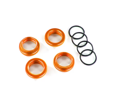 Spring retainer (adjuster), orange-anodized aluminum, GT-Maxx® shocks (4) (assembled with o-ring)