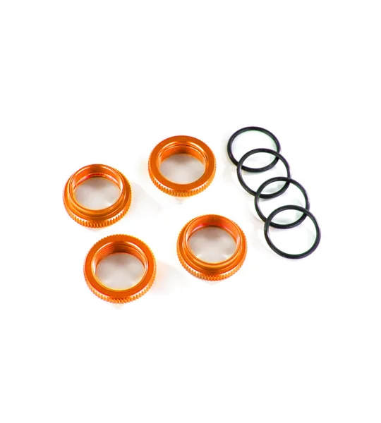 Spring retainer (adjuster), orange-anodized aluminum, GT-Maxx® shocks (4) (assembled with o-ring)