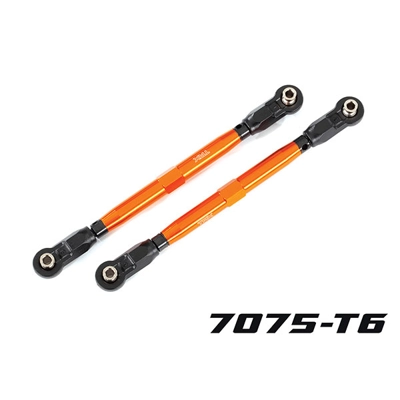 Toe links, front (TUBES orange-anodized, 7075-T6 aluminum, stronger than titanium) (2)