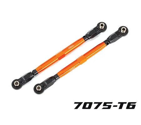 Toe links, front (TUBES orange-anodized, 7075-T6 aluminum, stronger than titanium) (2)