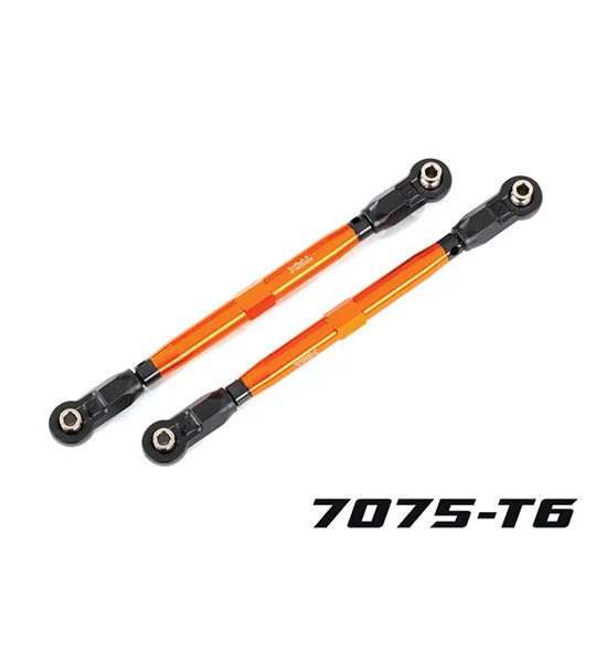 Toe links, front (TUBES orange-anodized, 7075-T6 aluminum, stronger than titanium) (2)