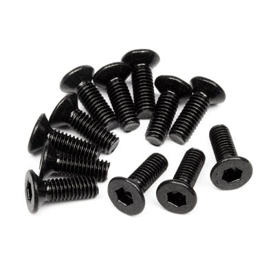 M2.6x8mm HEX SOCKET - Flat Head Screw (12pcs)