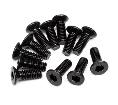 M2.6x8mm HEX SOCKET - Flat Head Screw (12pcs)