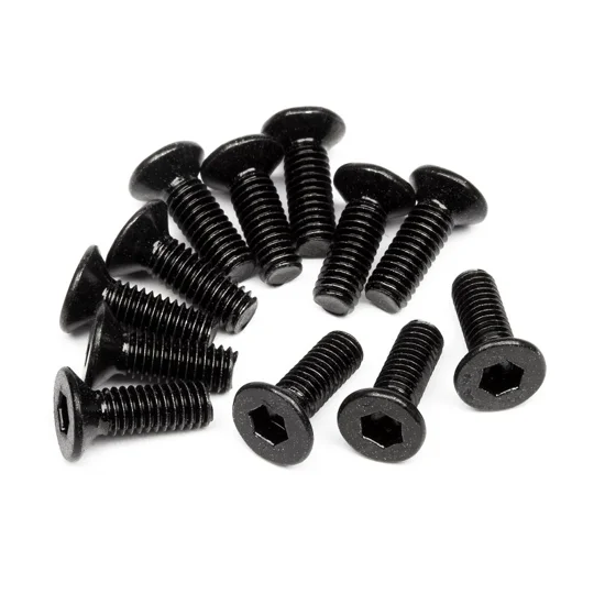 M2.6x8mm HEX SOCKET - Flat Head Screw (12pcs)