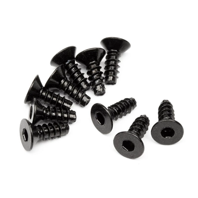 Tp. Flat Head Screw M3X8mm (Hex Socket/10Pcs)