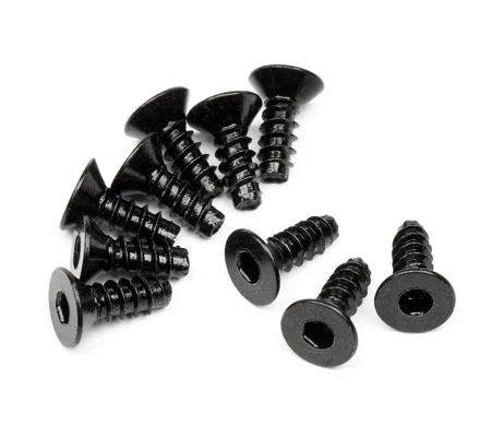 Tp. Flat Head Screw M3X8mm (Hex Socket/10Pcs)