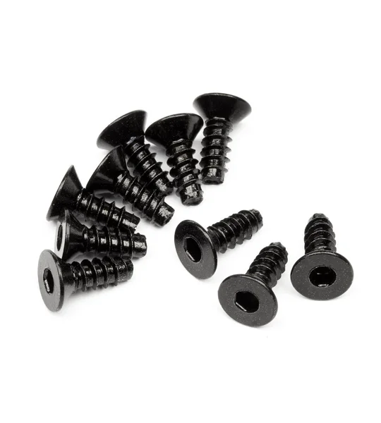 Tp. Flat Head Screw M3X8mm (Hex Socket/10Pcs)