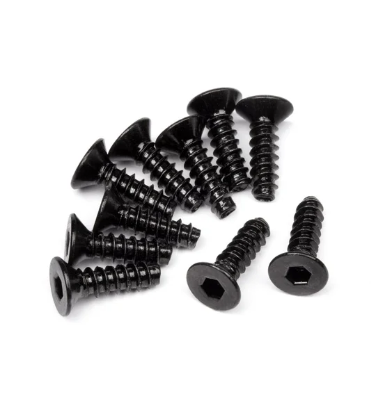 TP. Flat Head Screw M3x10mm (Hex Socket/10Pcs)